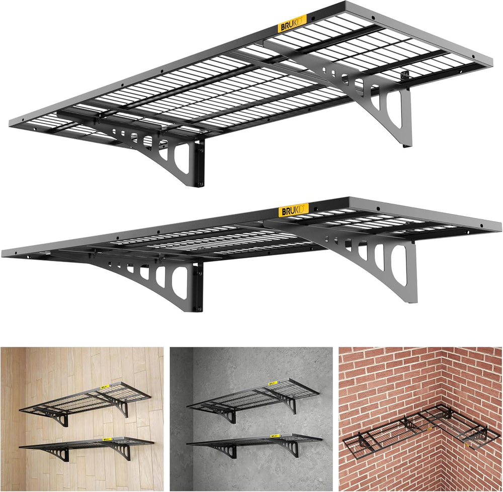 1.64x4ft Adjustable Rail Wall Garage Storage Shelf, for Tool Room, Storage Ro...
