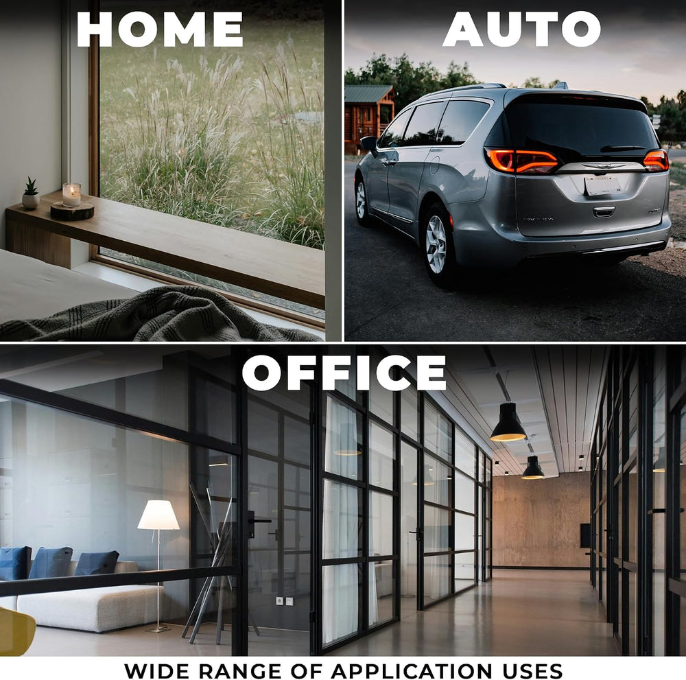 VViViD One-Way Perforated Black Vinyl Privacy Window Film Adhesive Glass Wrap...
