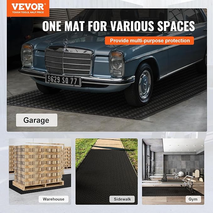 VEVOR Diamond-Plate Flooring Roll, SBR Rubber Mat, Gym & Garage Industry