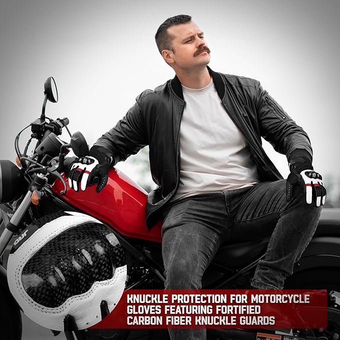 J.A.G. Leather Motorcycle Gloves
