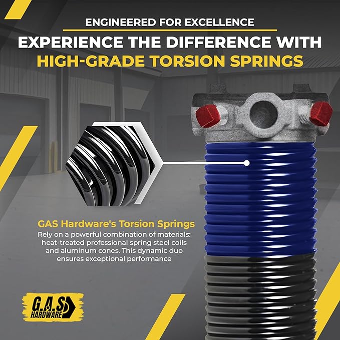 Garage Door Torsion Spring 262x1.75x38 Includes 1” Steel Bearing, and Winding