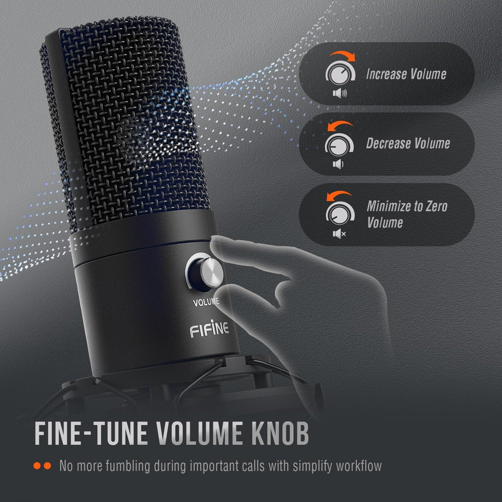 FIFINE T669 Studio Condenser USB Microphone for Recording Podcasting