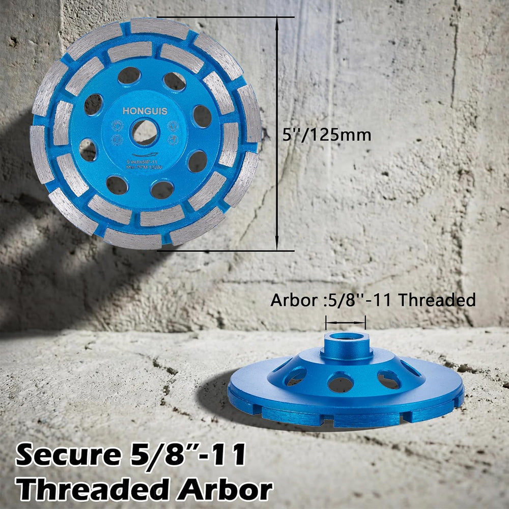 5 inch Diamond Cup Grinding Wheel,5/8"-11 Arbor Concrete Grinder Wheel D...