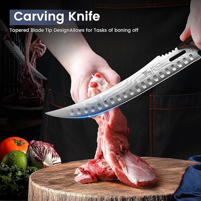 Butcher Knife Set, Breaking & Boning Knife, Japanese Style High Carbon Steel