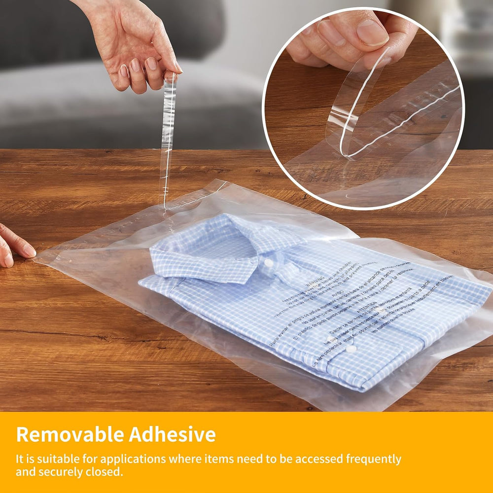 iMailer - 1000 Count - 8" x 10" Clear Poly Bags with Suffocation Wa...