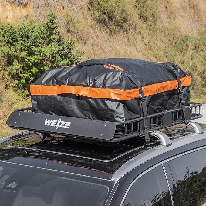WEIZE Heavy Duty 64"x 39" Roof Rack, Rooftop Cargo Carrier Basket