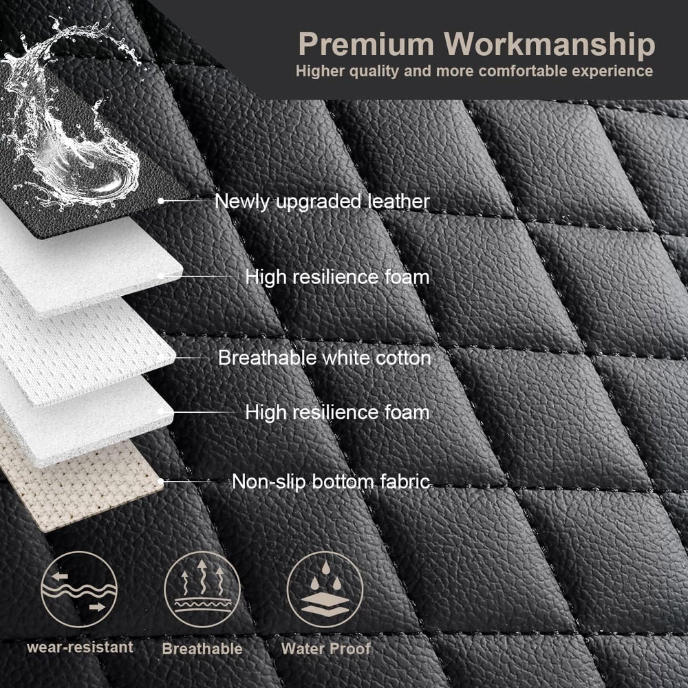West Llama Pu Leather Car Seat Bottom Covers Protectors Include 1 Pair Front ...