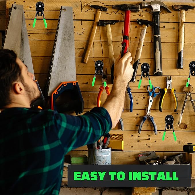 Landhoow Large Magnetic Hooks Heavy Duty Garage Magnet Hooks Strong Storage (...