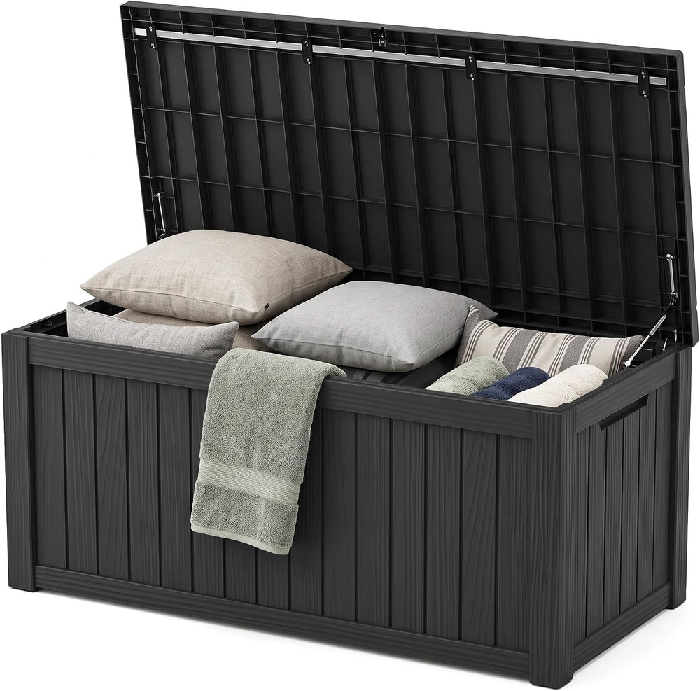 Vixzen Waterproof Outdoor Storage Box 220 Gal Deck Box with Lockable Lid