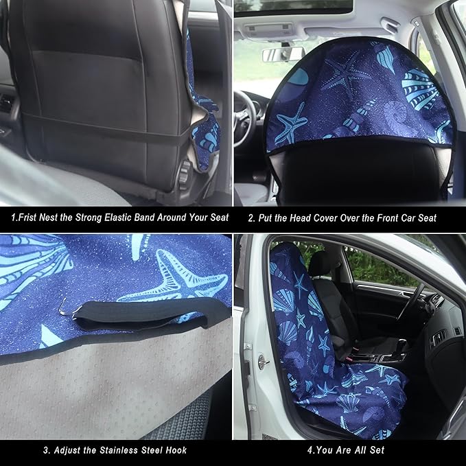 Car Seat Cover Protector Front Seats, (2Pcs)