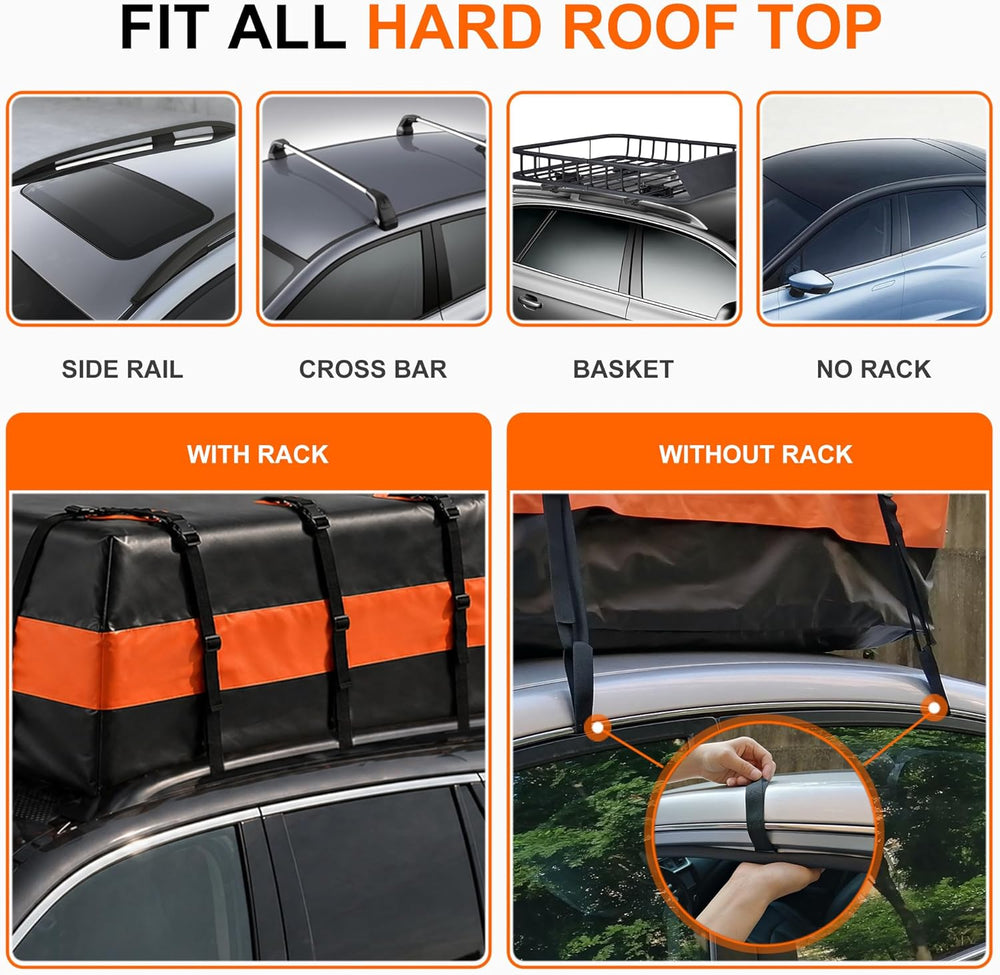 20 Cu Ft. Car Rooftop Cargo Carrier Bag Car Roof Top Bag Cargo Carrier | Fit ...