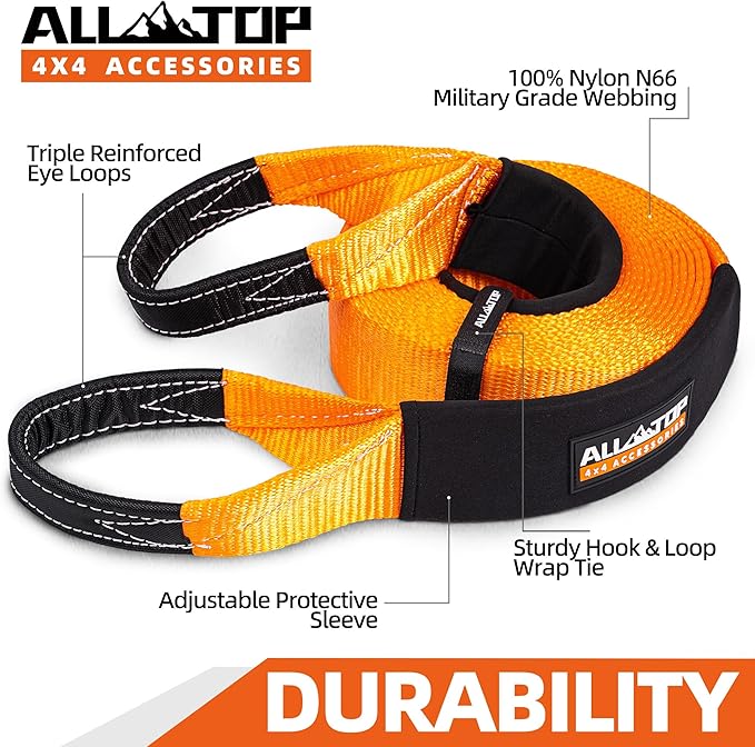 ALL-TOP Recovery Snatch Strap, 4in x 20ft