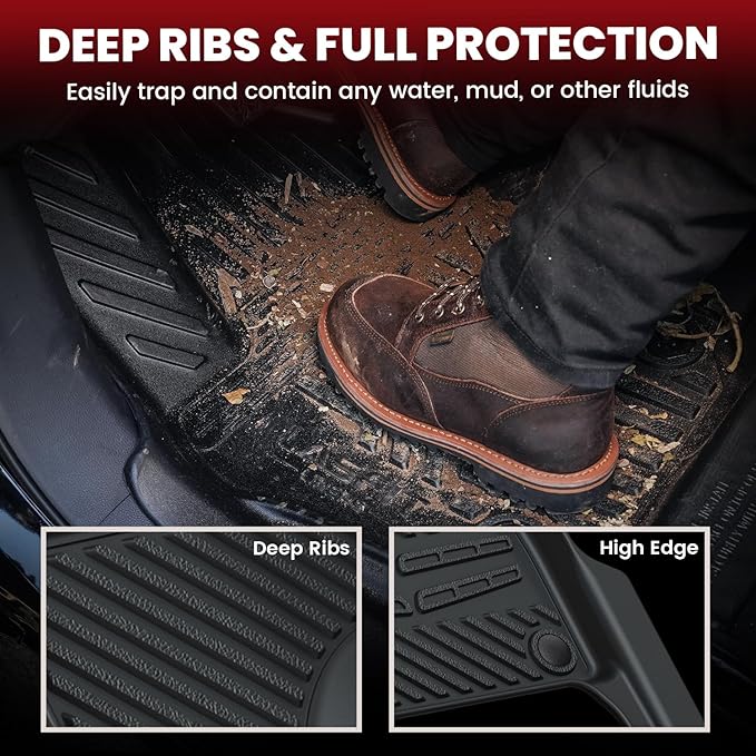 LASFIT Floor Mats Fit for Mercedes Benz GLS 2017-2019 350d / 450/550 / 63 AMG