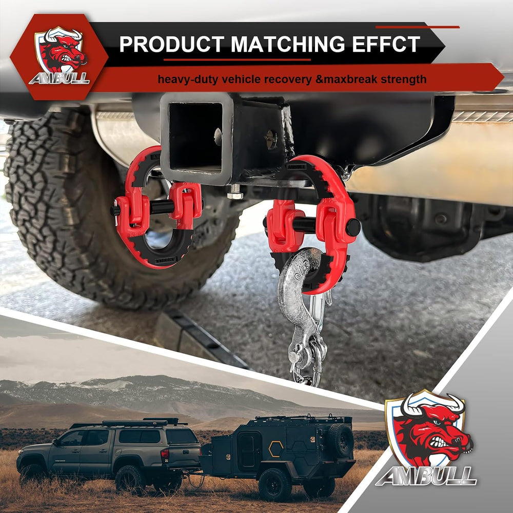 2 Pack 1/2" Safety Chain Connector Link, G80 Tow Hitch Hammerlock Coupli...