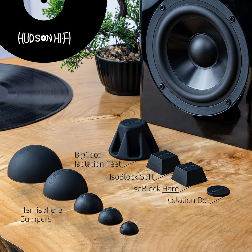 Speaker Isolation Feet – 8-Pack 1.5" Bigfoot Rubber Pads by Hudson Hi-Fi...