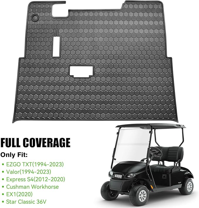 EZGO TXT Golf Cart Full Coverage Floor Liner Mat, fits EZGO TXT, Express S4