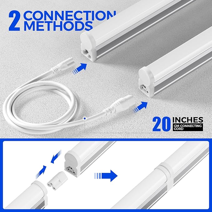 Barrina T5 LED Shop Light 2FT, Utility Shop Lights, Ceiling and Under Cabinet...