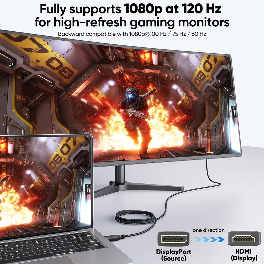 Display Port to HDMI Cable 3ft 10 Pack DisplayPort to HDMI 4K@30Hz