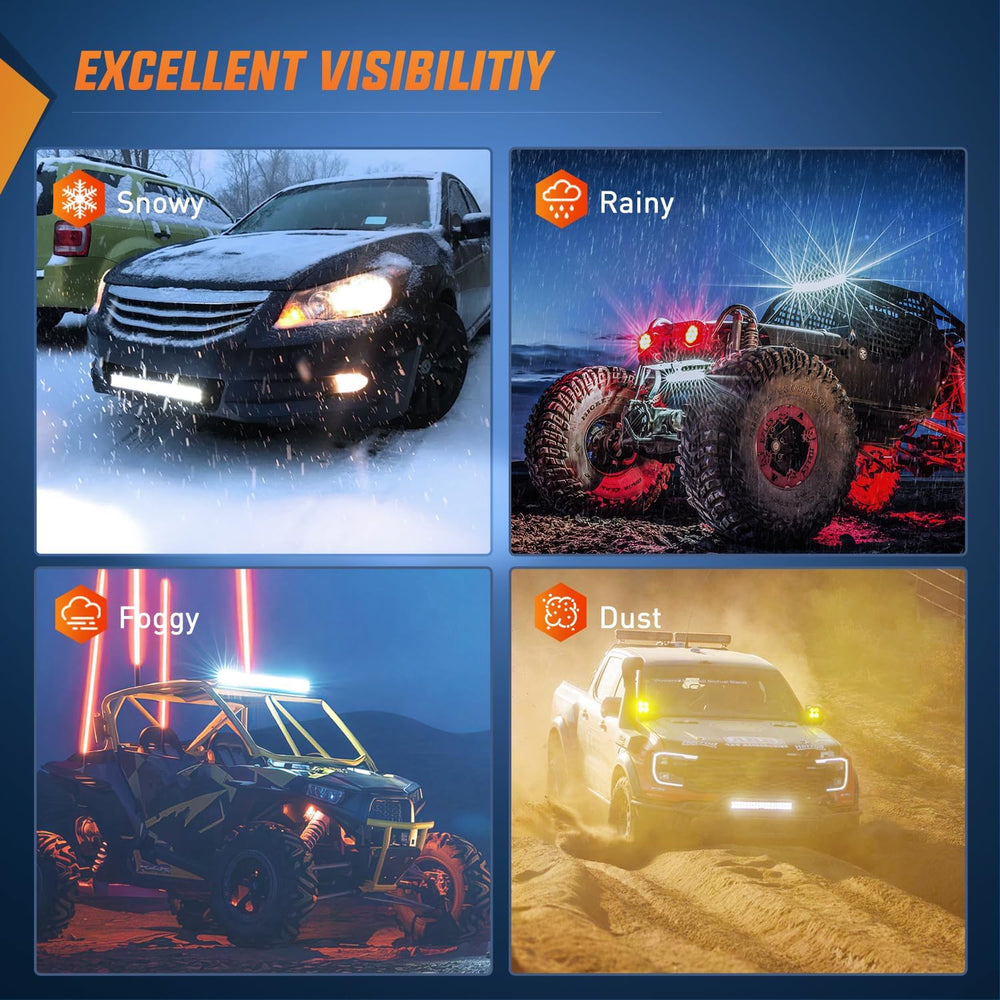 Nilight 22Inch 120W Spot Flood Combo Led Light Bar Off Road Driving Lights Bo...