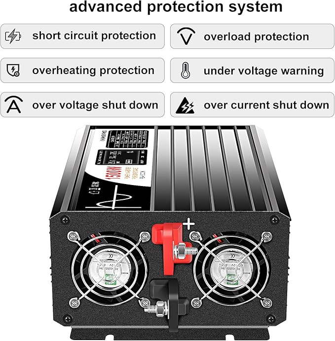 Xijia 1500W LCD-Dispaly 48v to 120v Pure sine Wave 60HZ Solar Inverter