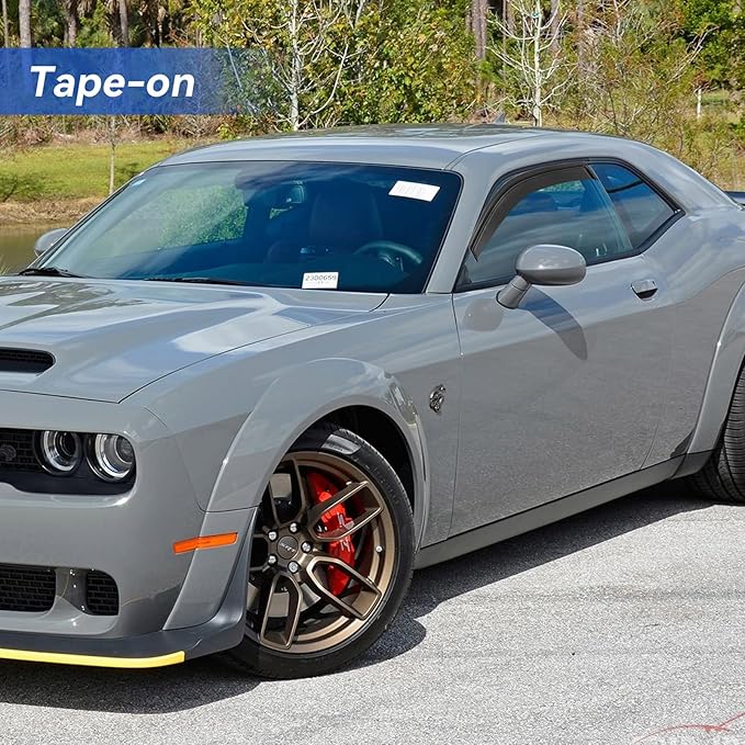 Window Visors Rain Guards for 2008-2023 Dodge Challenger, Out-Channel Window