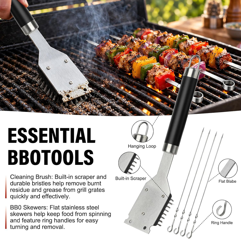 Yekale Grill Set, Grill Tools Outdoor Grill Utensils Set BBQ Accessories