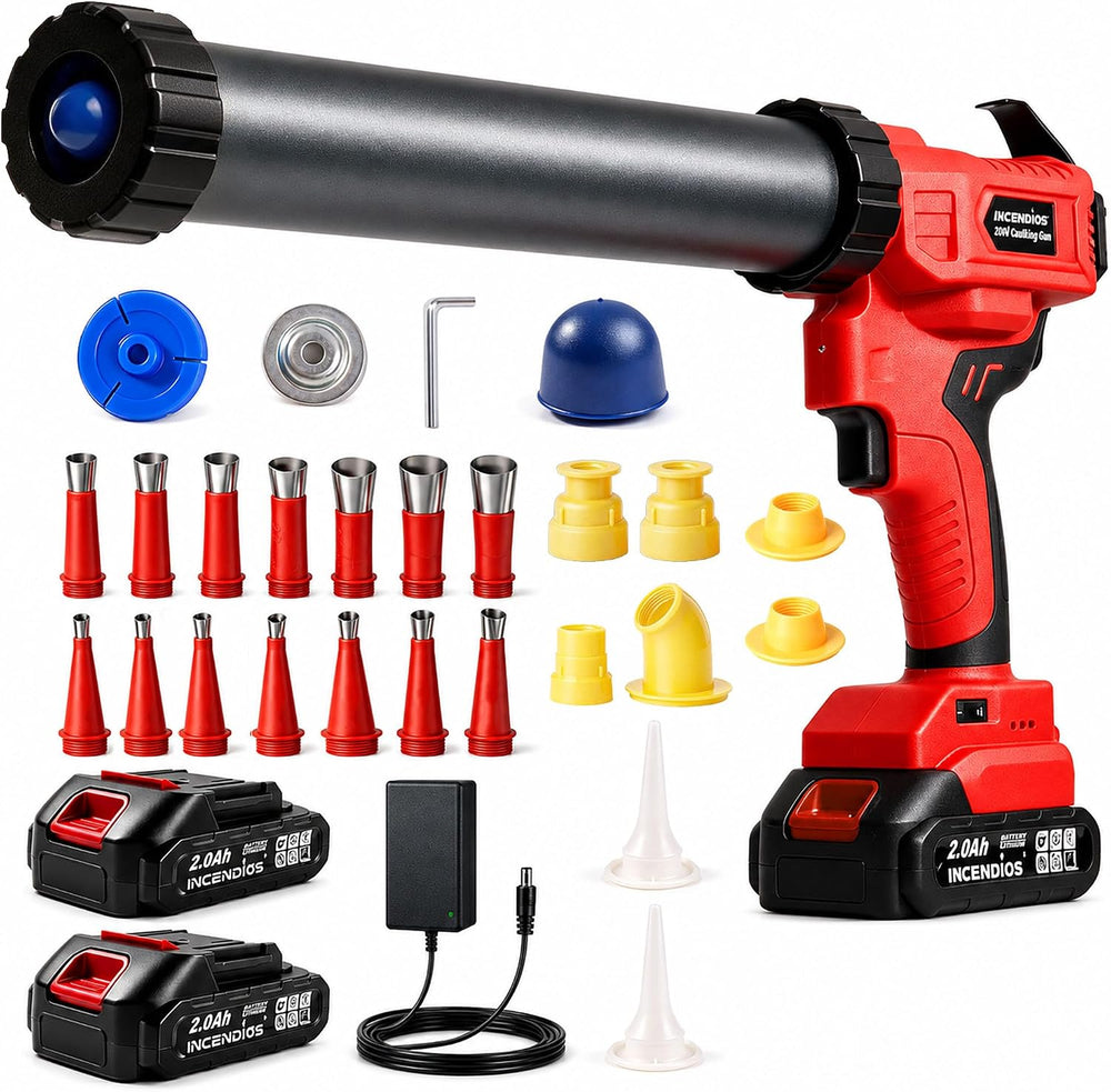 29 OZ Cordless Caulking Gun w/2 x 2.0Ah Batteries, Electric Caulk Gun