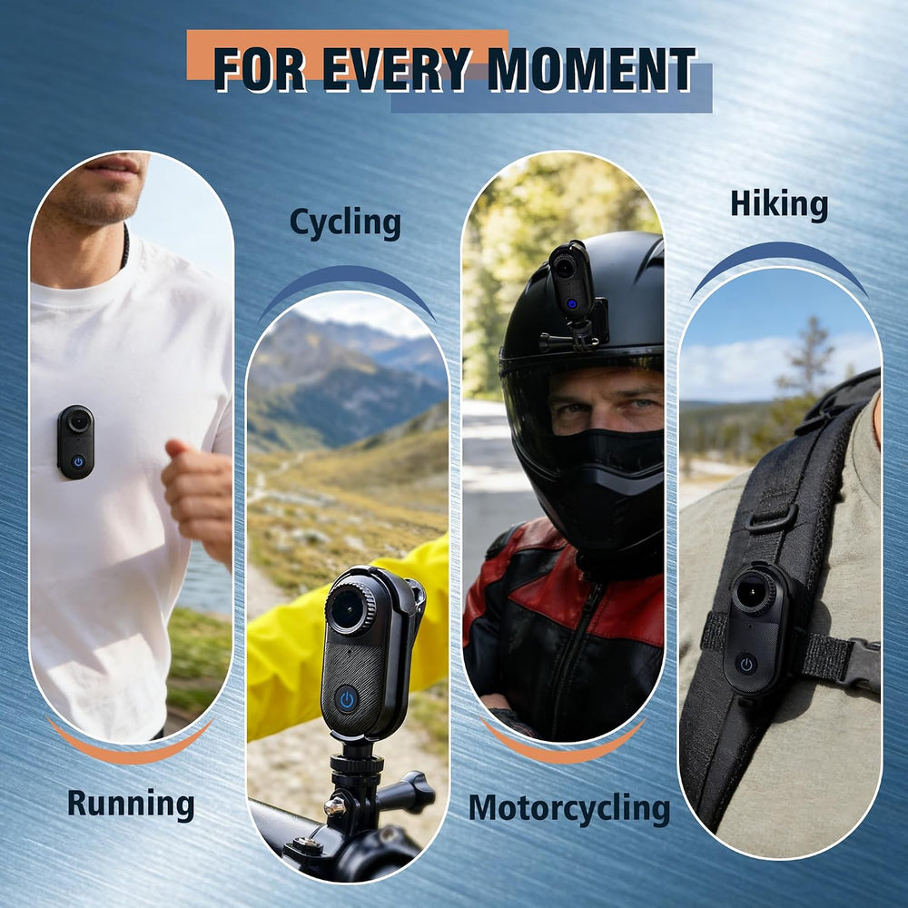 Mini Body Camera, Audio and Video Recording for Vlogging, Ink
