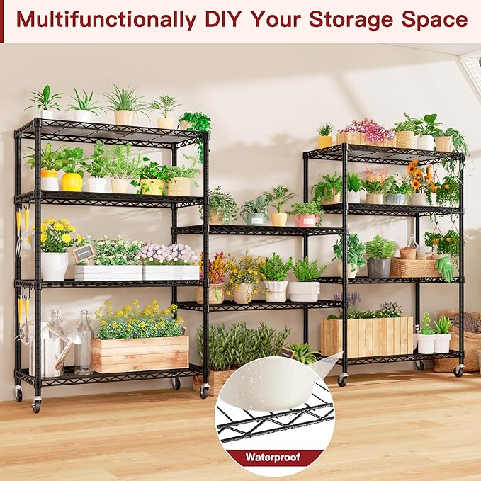 PrimeZone 36" W x 16" D x 79" H Wire Storage Shelves