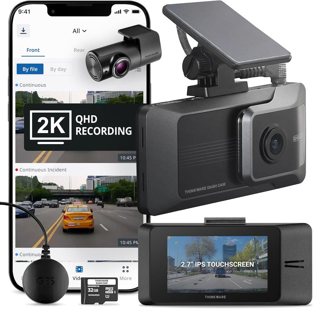 THINKWARE ARC Dash Cam 2K QHD Front and Rear, Wi-Fi, GPS, Touchscreen