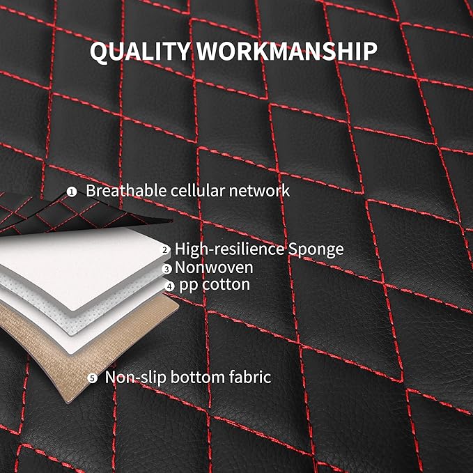 Car Seat Cover, Breathable and Waterproof Leather Seat Covers, Luxury PU (2 P...