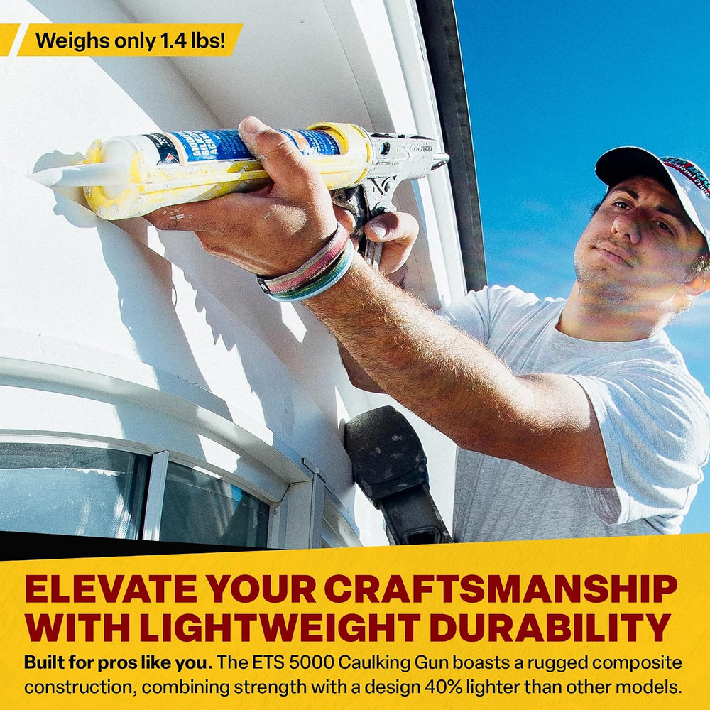 Dripless ETS5000 Industrial Grade Heavy Duty Caulking Gun, 1/4-gal. Cartridge...