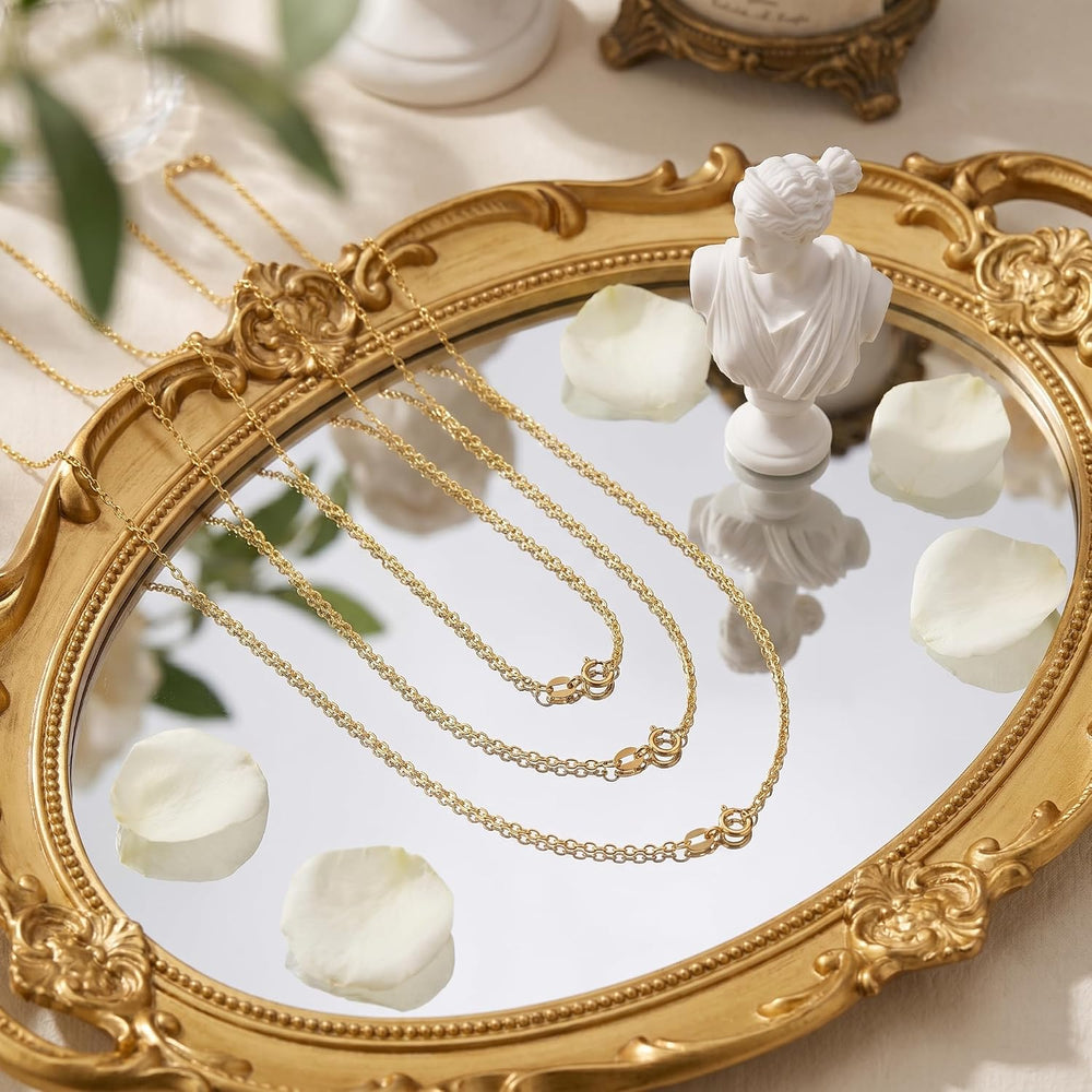 MONA MILANI 14K Gold Chain for Women Cable Chain Gold Necklace for Women