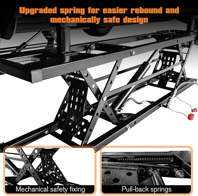 Albott 7000 LBS Portable Car Lift, Heavy Duty Quick Jack