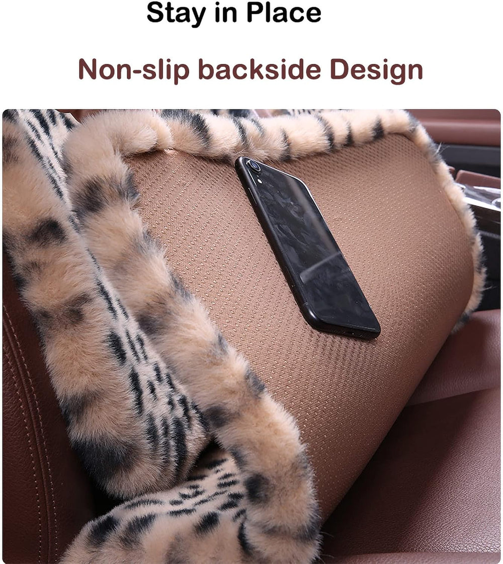 Fluffy Leopard Seat Covers for Cars Front Seat Covers Carseat Front Two Seat ...