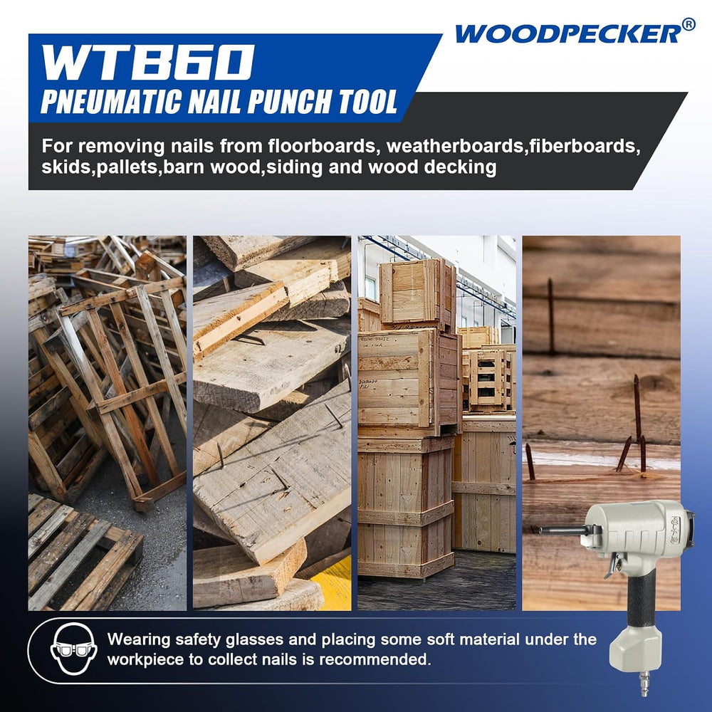 WOODPECKER WTB60 Heavy Duty Pneumatic Nail Remover Gun