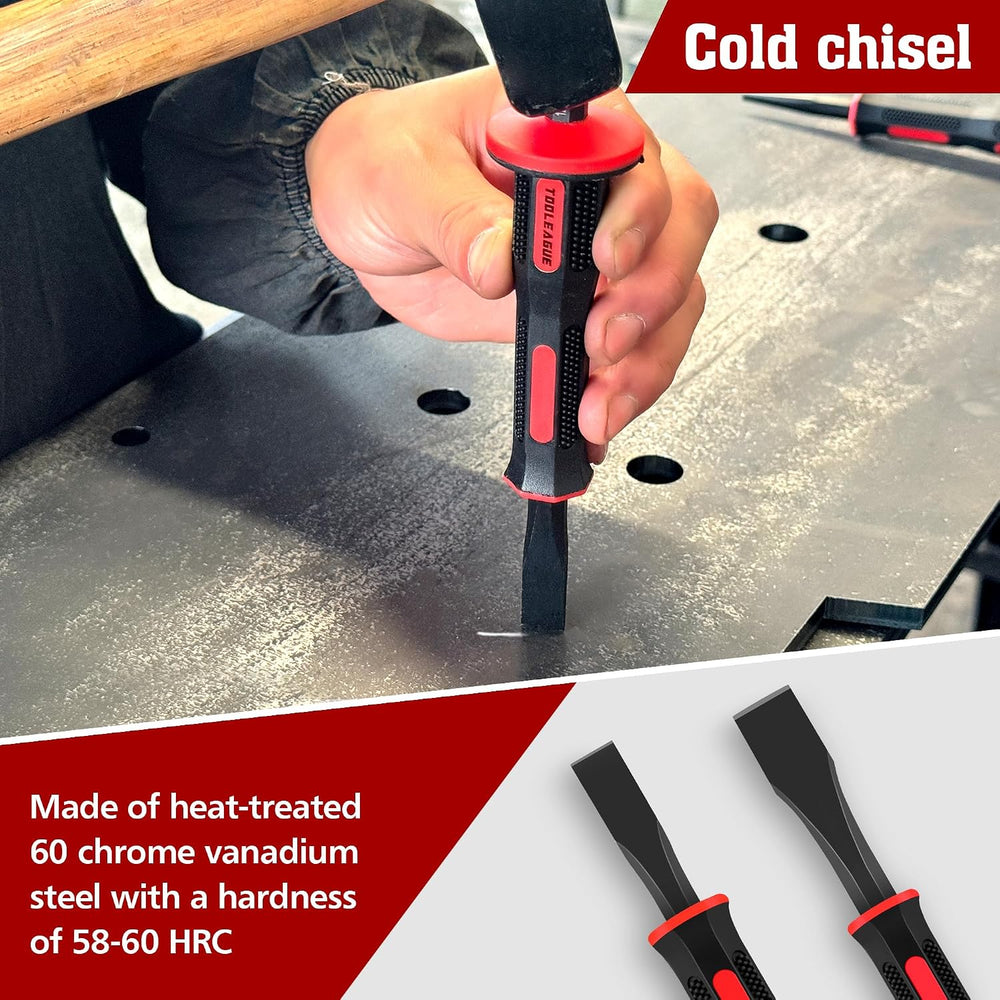 TOOLEAGUE 9Pcs Punch and Chisel Set with Hand Guard
