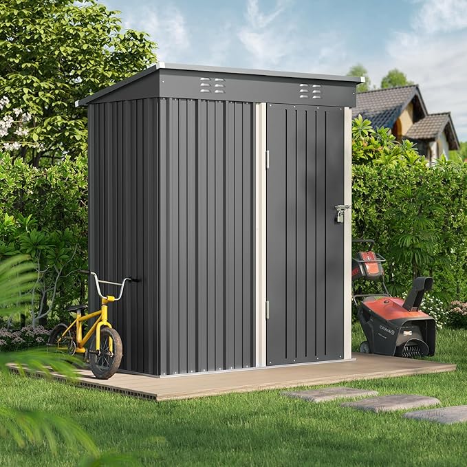 Bealife 5' x 3' Outdoor Storage Shed Clearance, Metal Outdoor Storage...