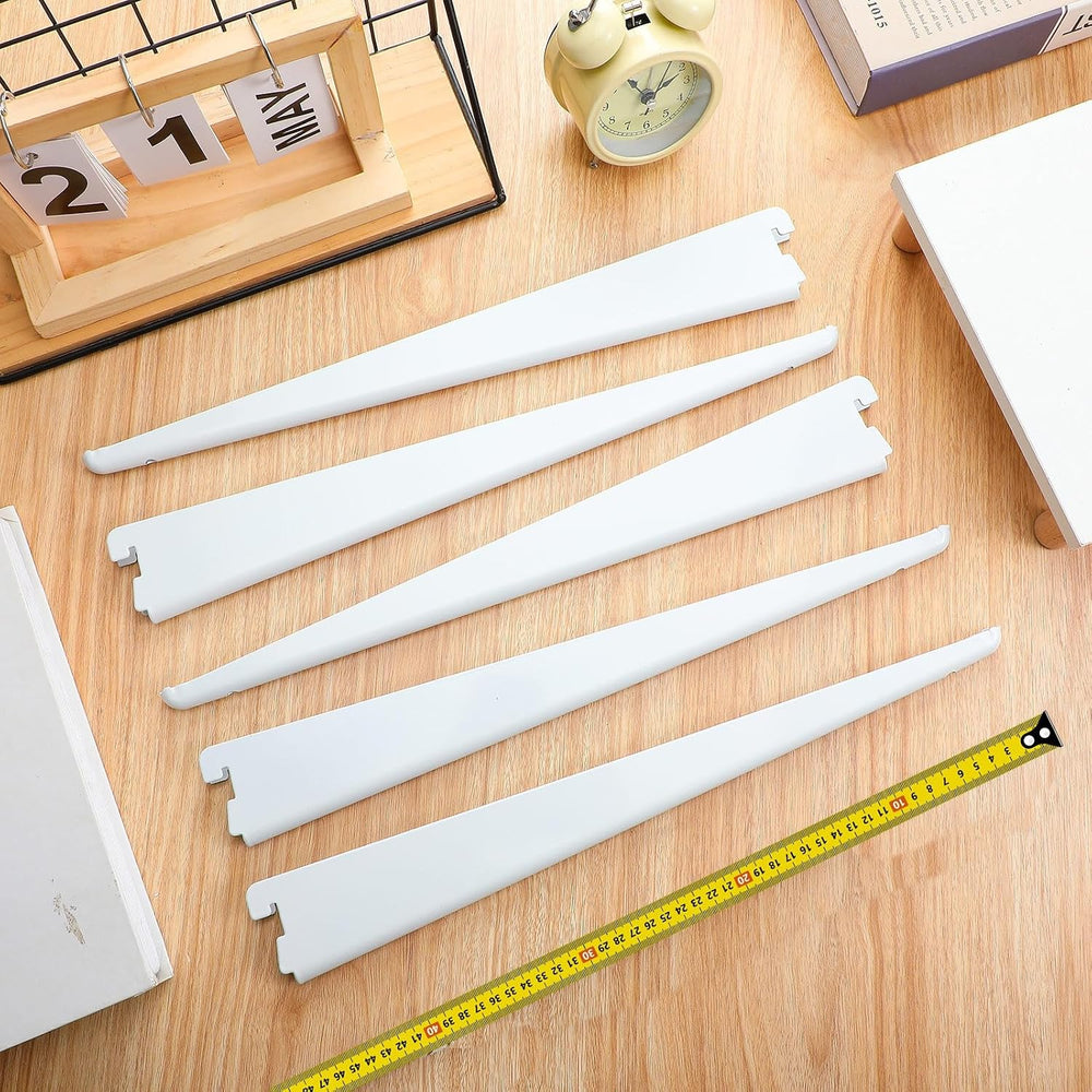 CroBlissful 20 Pcs Adjustable Shelf Brackets for Double Track System Closet O...