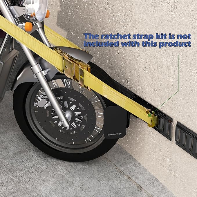 4 Pack E-Track Dirt Bike Wheel Chock Supports tire up to 6", Heavy Duty 10