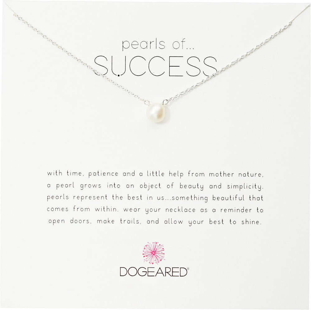 Dogeared Pearls of Success, Small White Pearl, Chain Necklace, 16"+2&quo...