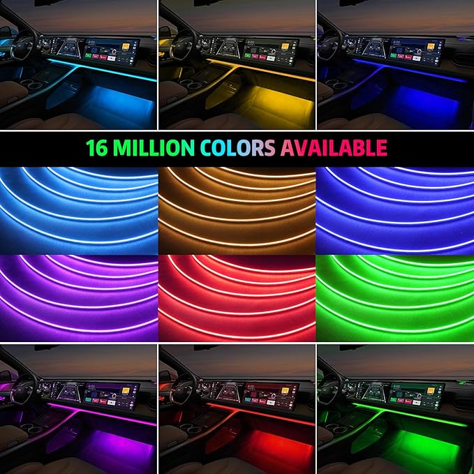 Acrylic Interior Car Lights, AMKI Car LED Strip Light