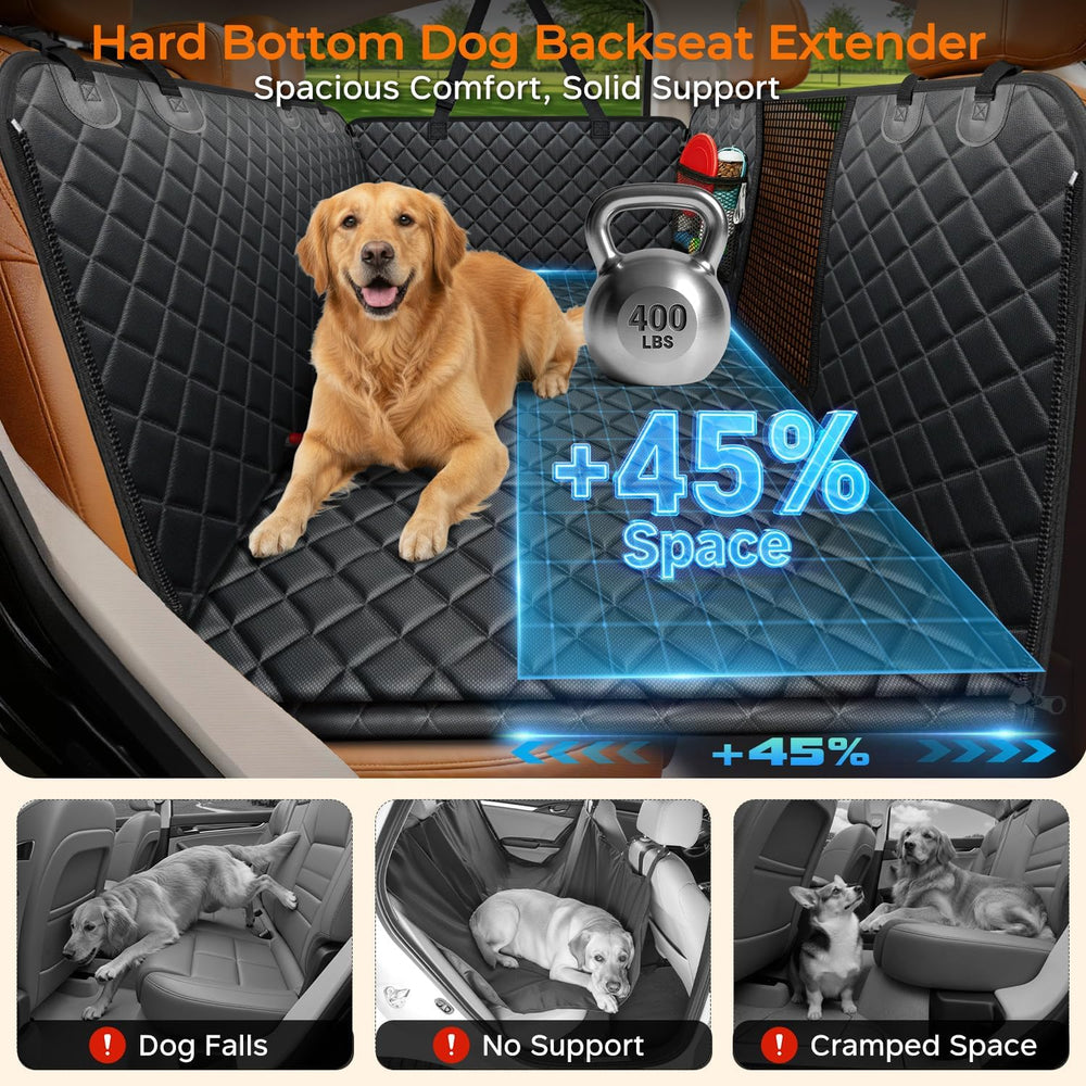 URPOWER Hard Bottom Dog Car Seat Cover for Back Seat, Waterproof Hammock