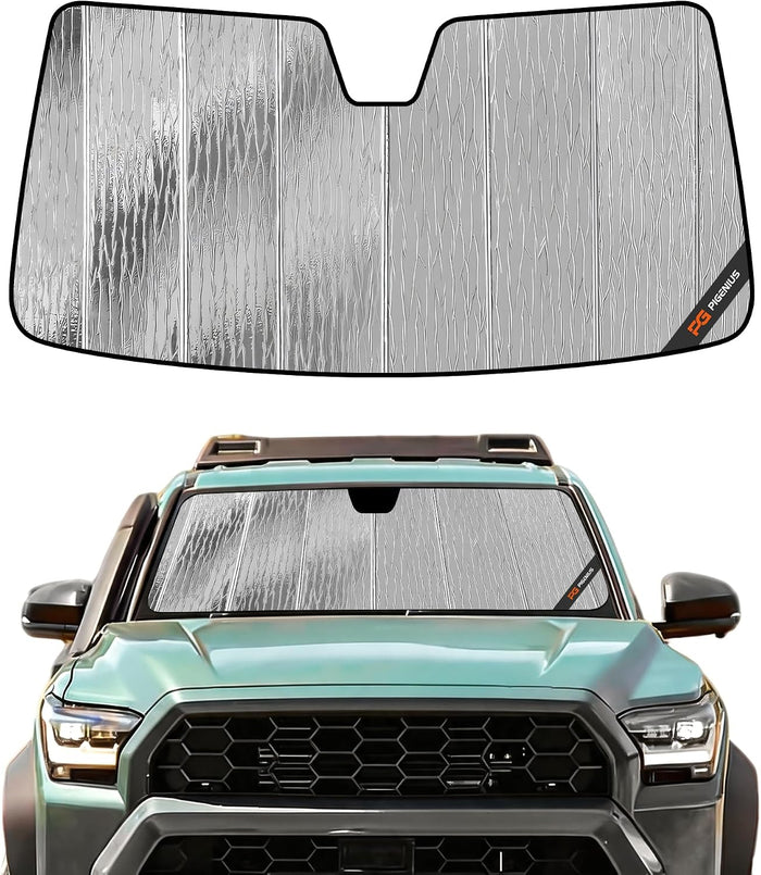 Pigenius Windshield Sun Shade for Toyota Tacoma 2024-2026 Without Factory Dashcam, Front Window Sunshade - AstraGuard