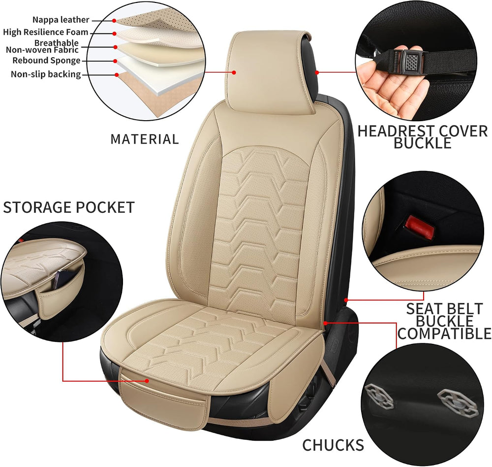 Leather Car Seat Covers Front Automotive Seat Protectors