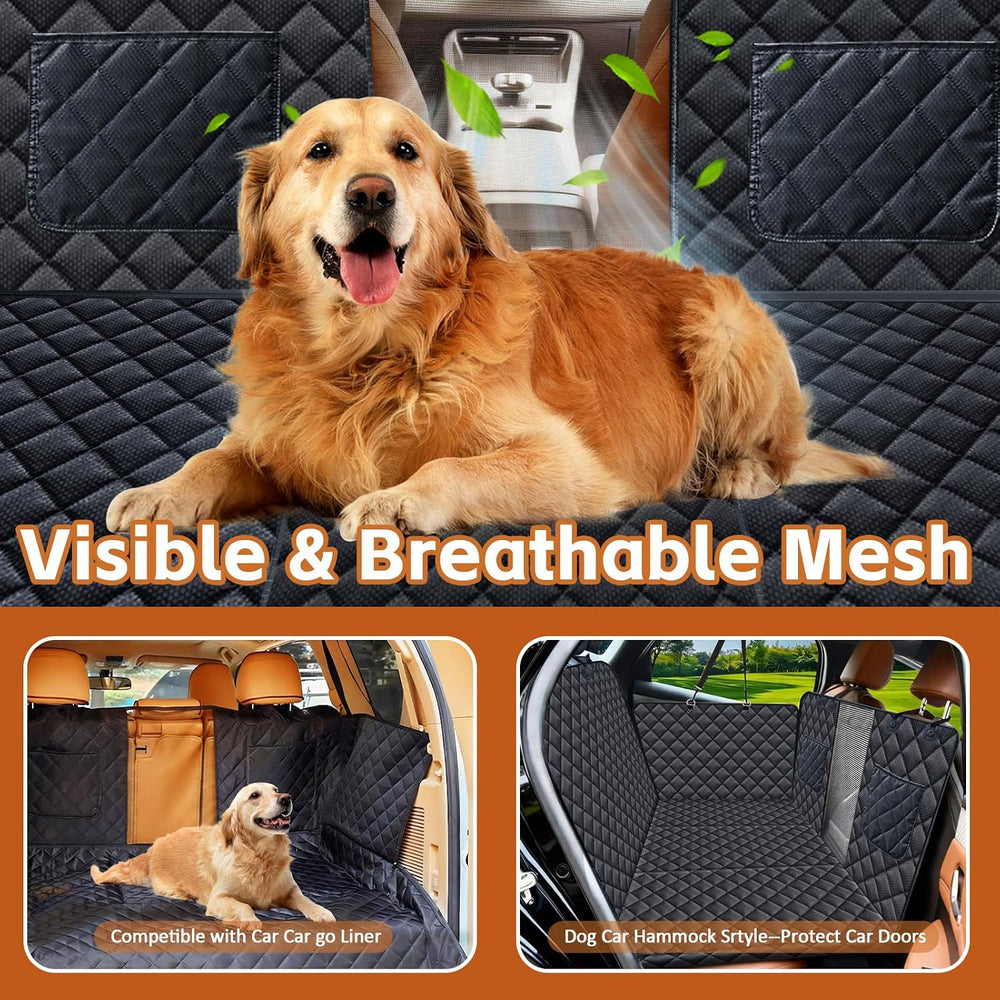 JSTHT Dog Car Seat Cover for Pets Back Seat Extender Support 420lbs
