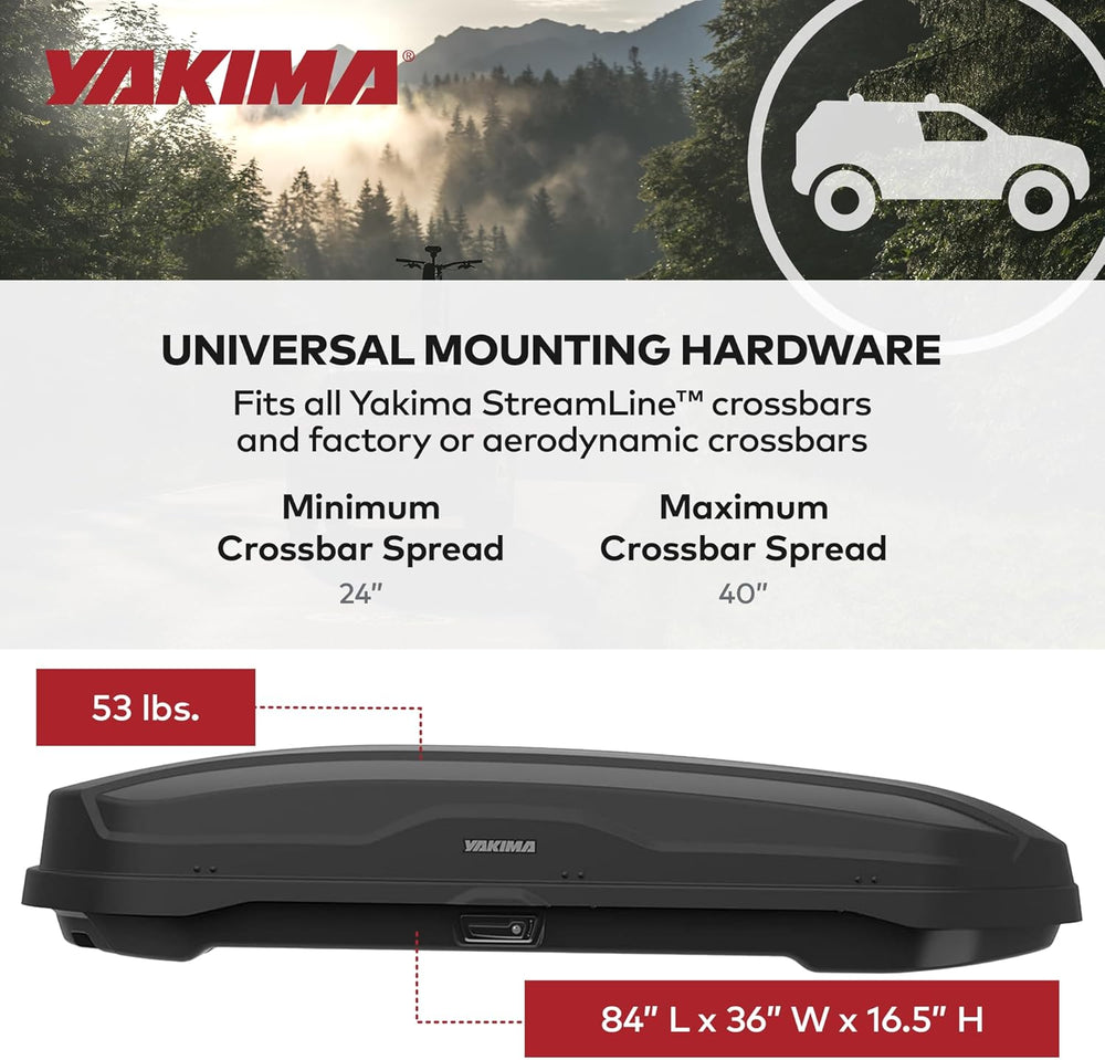 Yakima SkyBox NX 18 Roof Top Cargo Carrier, 18 Cubic Feet, Black – Vehicle Ro...