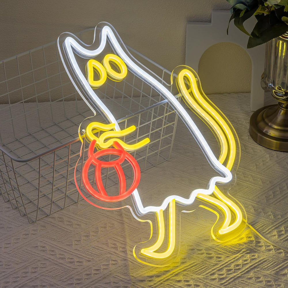Halloween Neon Sign Ghost Cat Neon Light for Wall Decor