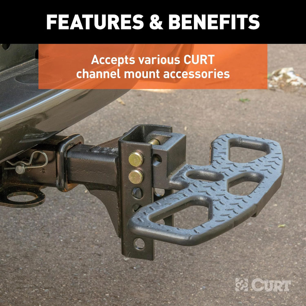 CURT 45901 Adjustable Trailer Hitch Ball Mount, Fits 2-Inch Receiver, 6-3/4-I...