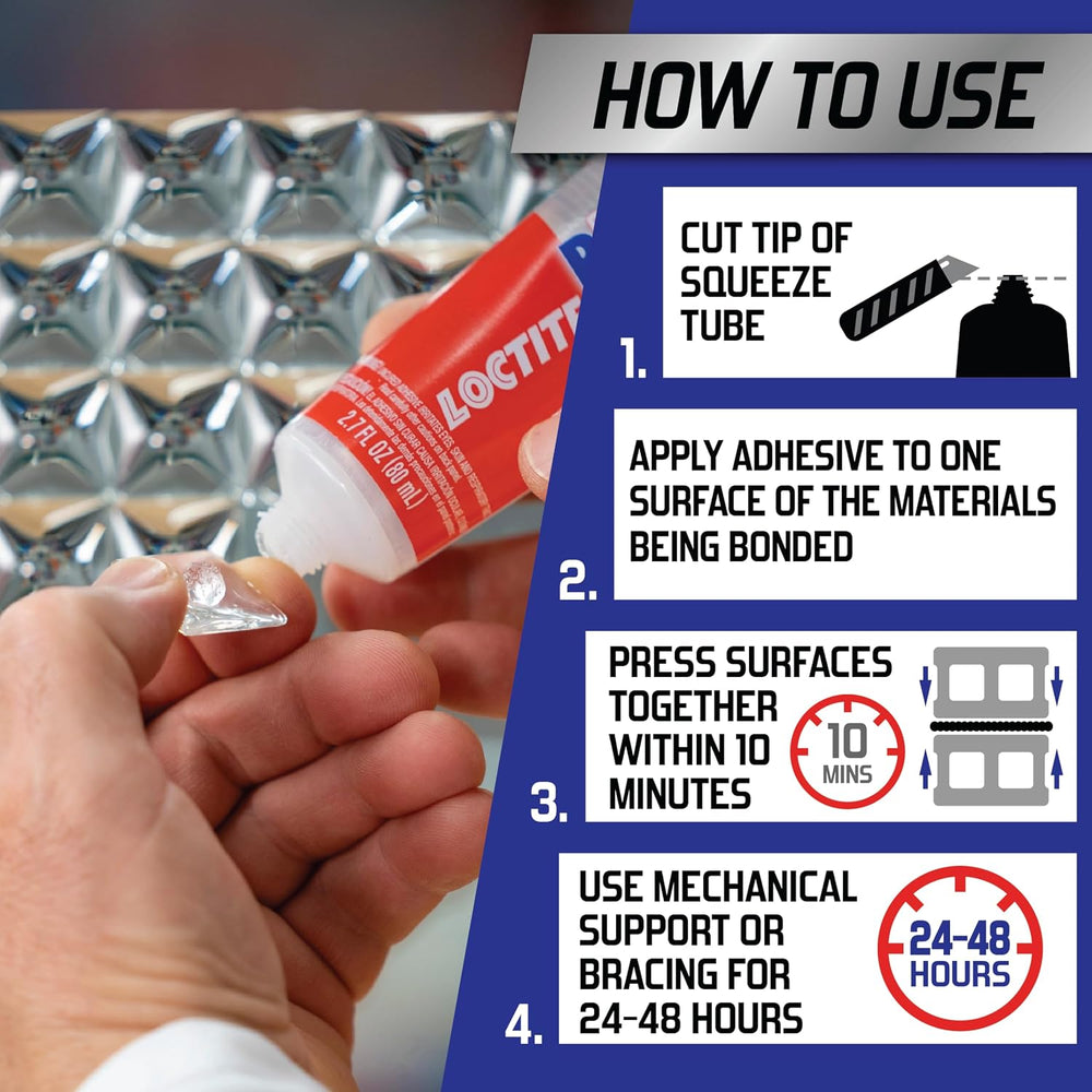 Loctite Power Grab Ultimate Crystal Clear Construction Adhesive, 6 Pack